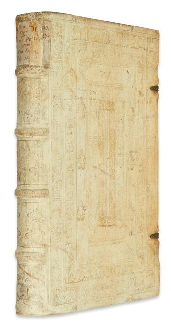 PLATINA, BARTOLOMEO. De vitis ac gestis summorum pontificum [and other texts].  1551
